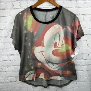 NWT Disney Parks Big Face Mickey Mouse Graphic T-Shirt Lightweight - Medium